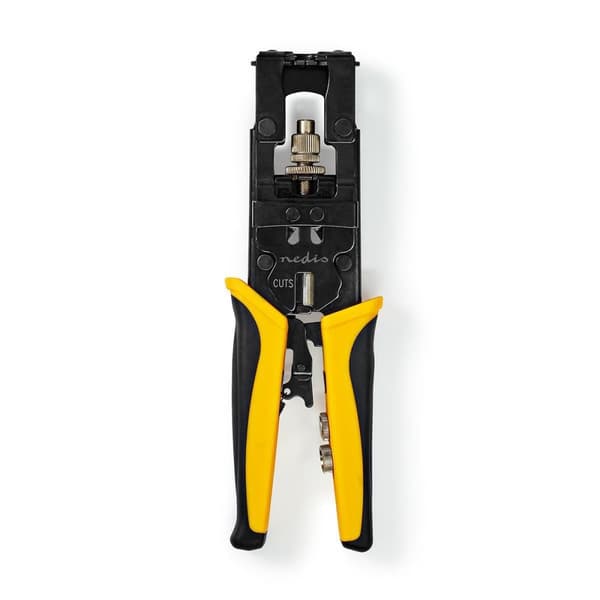 Nedis Antennekabelinstallationsværktøj | Crimp tang | Gul / Sort | ABS / Stål