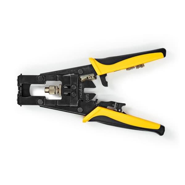 Nedis Antennekabelinstallationsværktøj | Crimp tang | Gul / Sort | ABS / Stål