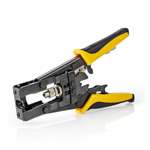 Nedis Antennekabelinstallationsværktøj | Crimp tang | Gul / Sort | ABS / Stål