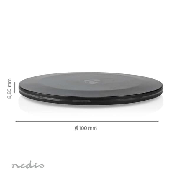 Nedis Trådlös laddning | 5 / 7.5 / 10 / 15 W | 2 A | LED indikatorn används | Kabel ingår | USB Type-A | 1.00 m