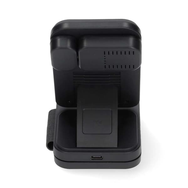 Nedis Trådløs oplader | 3-in-1 | 15 W | LED-indikator i brug | Inkluderet kabel | USB-A / USB-C™ | 1.00 m