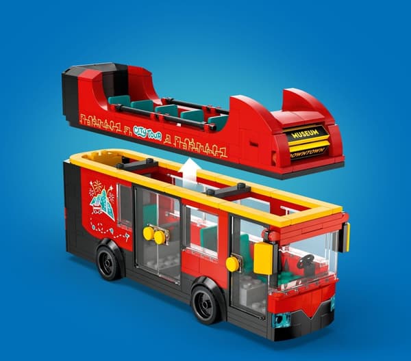 LEGO City Settet Store kjøretøy 60407 - Rød turistbuss med dobbeltdekker