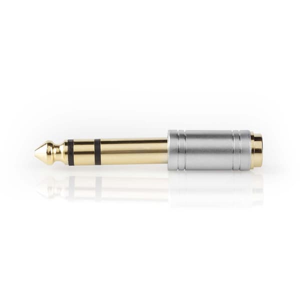 Nedis Stereo Audio Adapter | 6.35 mm Hane | 3.5 mm Hona | Guldplaterad | Rak | Metall | Silver | 1 st. | Låda