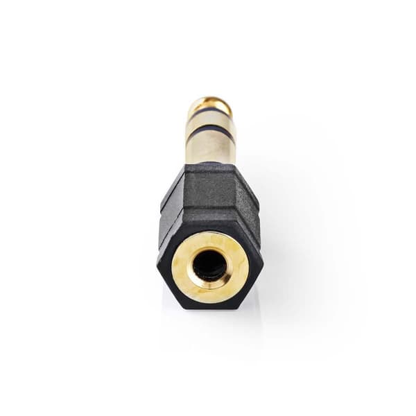 Nedis Stereo Audio Adapter | 6.35 mm Han | 3.5 mm Hun | Gull belagt | Rett | ABS | Sort | 10 stk. | Konvolutt