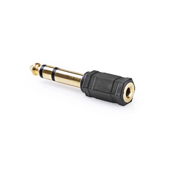 Nedis Stereo Audio Adapter | 6.35 mm Han | 3.5 mm Hun | Gull belagt | Rett | ABS | Sort | 10 stk. | Konvolutt