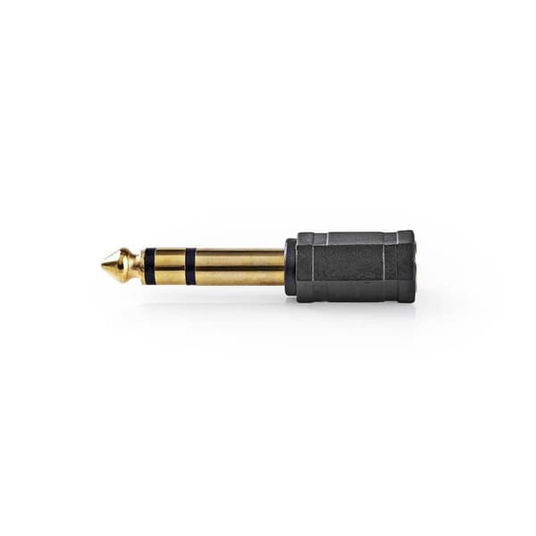 Nedis Stereo Audio Adapter | 6.35 mm Han | 3.5 mm Hun | Gull belagt | Rett | ABS | Sort | 10 stk. | Konvolutt