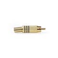 Miniatyrbillede 1 af 6: Nedis RCA-stik | Lige | Han | Guldplateret | Lodde | Kabeldiameter: 7.0 mm | Metal | Sort | 10 stk. | Konvolut