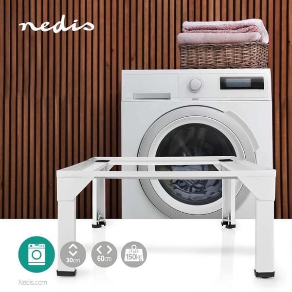 Nedis Stativ för Tvättmaskin och Torktumlare | 150 kg | Vit