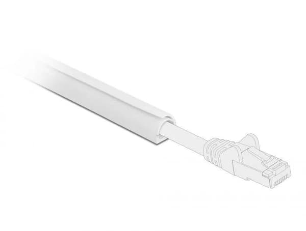 DeLOCK Kabelkanal Mini selvlukkende selvklebende 15x11mm 1m hvit