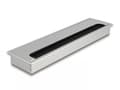 Miniatyrbillede 1 af 5: DeLOCK Cable grommet for table mounting 300 x 80 x 28 mm silver