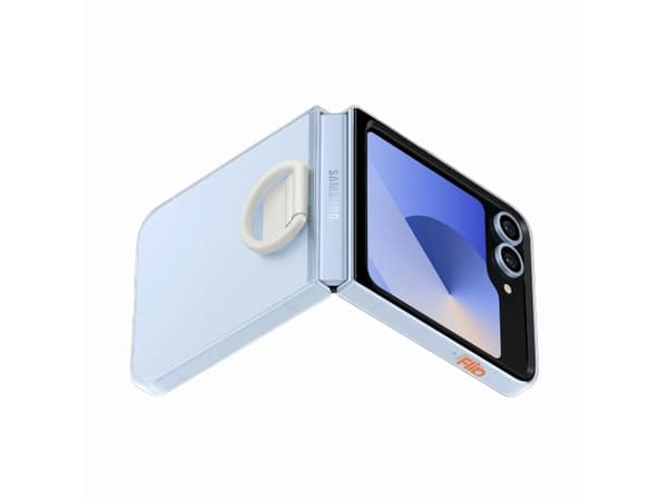 Samsung EF-QF741 - Matkapuhelimen takakuori - renkaalla - silikonia - kirkas - Galaxy Z Flip6 -puhelimiin