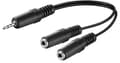 Miniatyrbillede 1 af 2: Goobay 3,5 mm han - 2 x 3,5 mm mono hun kabel, 0,2 m