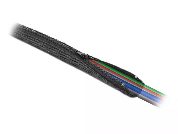 DeLOCK Flettet hylse med glidelås varmebestandig 1 m x 30 mm