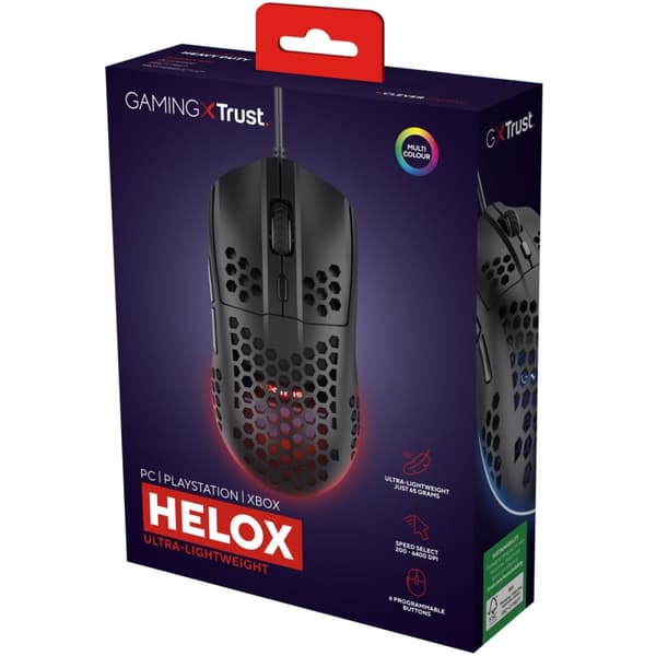 Trust GXT 928 Helox Lättvikts-gamingmus Svart