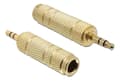 Miniatyrbild 1 av 2: DeLOCK Adapter Stereo plug 3.5mm 3pin-Stereo jack 6.35mm 3pin metal
