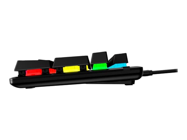 HyperX Alloy Origins - Tastatur - bakgrunnsbelyst - USB - USA - tastsvitsj: HyperX Aqua - svart
