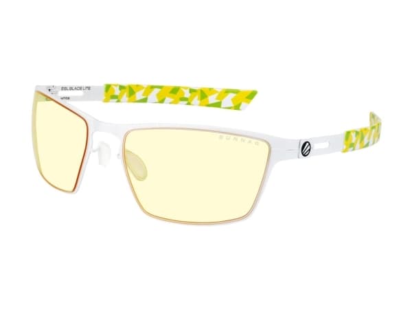 Gunnar Optiks ESL Blade Lite, unisex, rektangel, hvit, gul, gul, 5,5 cm, 1,8 cm