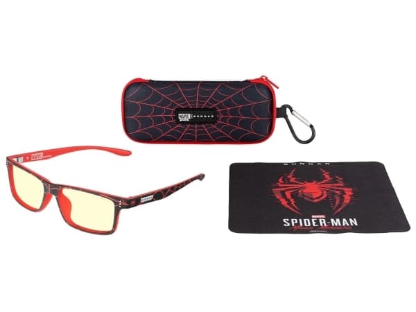 Gunnar Optiks CRU-11913, Unisex, Rektangel, Onyx, Rød, Nylon, Rav, 1 år