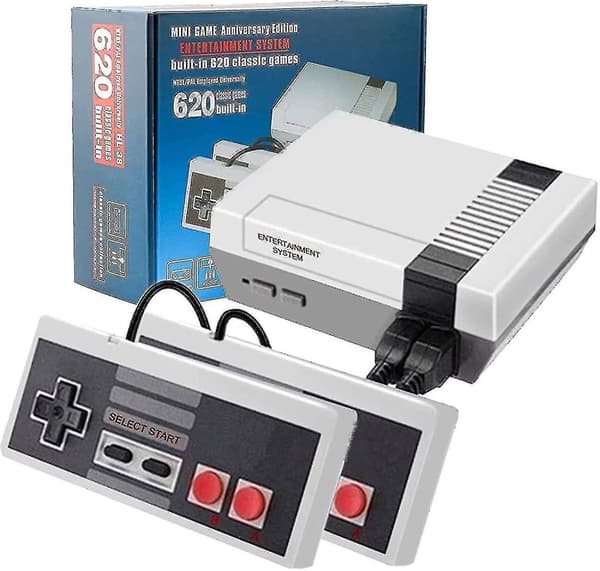 Klassisk Retro Spelkonsol med 620 Inbyggda Spel och AV-utgång