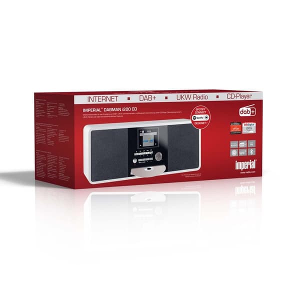 imperial DABMAN i200 CD Multifunksjonsradio DAB+ / FM / Internett / Bluetooth Hvit