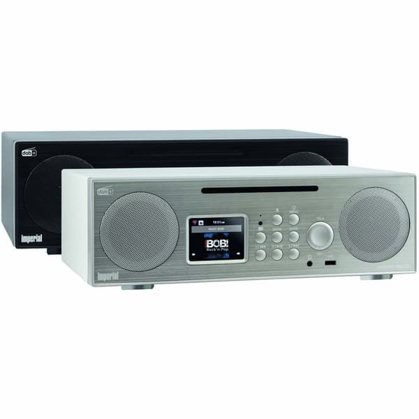 imperial DABMAN i450 CD monitoiminen stereoradio DAB+ / FM / Internet / Bluetooth Valkoinen-hopea