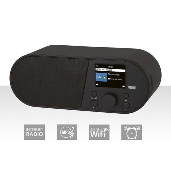 imperial i105 Wi-Fi internetradio med 2,4 tommer farveskærm Sort