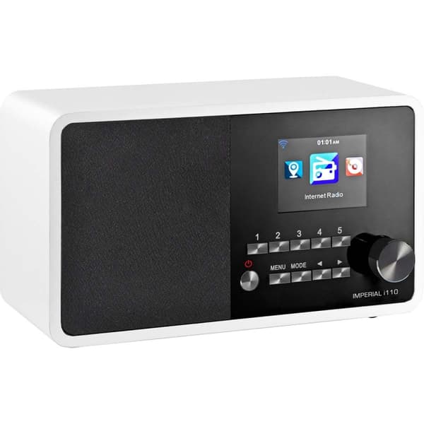 imperial i110 Wi-Fi-internetradio, jossa on mediasoitin Valkoinen