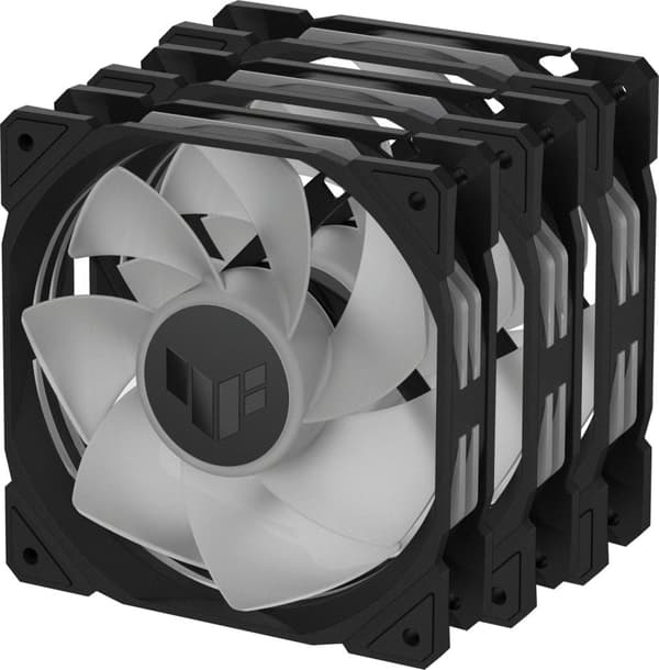 ASUS TUF Gaming TR 120 ARGB Reverse PWM-vifte, 120 mm, svart, 3-pk