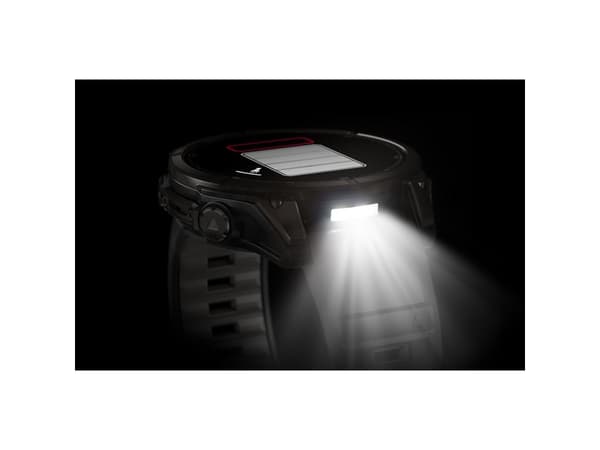 Garmin Fenix 8 - 47 mm - skiffergrå - sportklocka med band - silikon - svart - handledsstorlek: 125-208 mm - display 1.4" - 32 GB - Bluetooth, Wi-Fi,