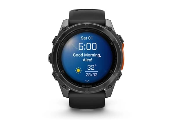 Garmin Fenix 8, 3,56 cm (1.4"), AMOLED, Pekskärm, 32 GB, GPS, 76 g