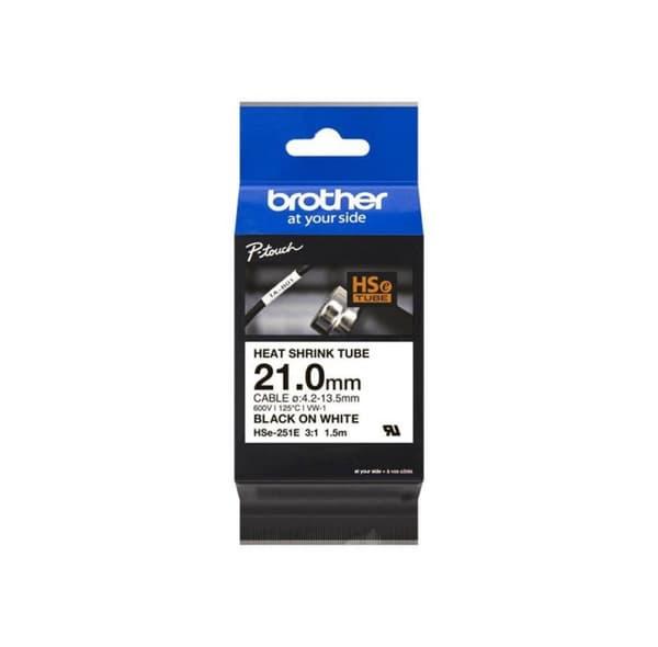 Brother HSE-261E, svart tekst på hvit bakgrunn, 31 mm