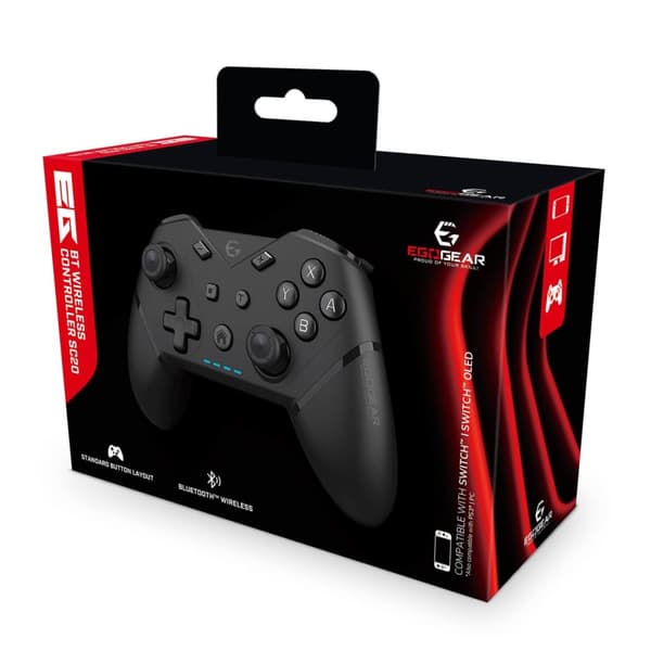 EgoGear Håndkontroller SC20 Svart Trådløs Bluetooth for NSW og PC