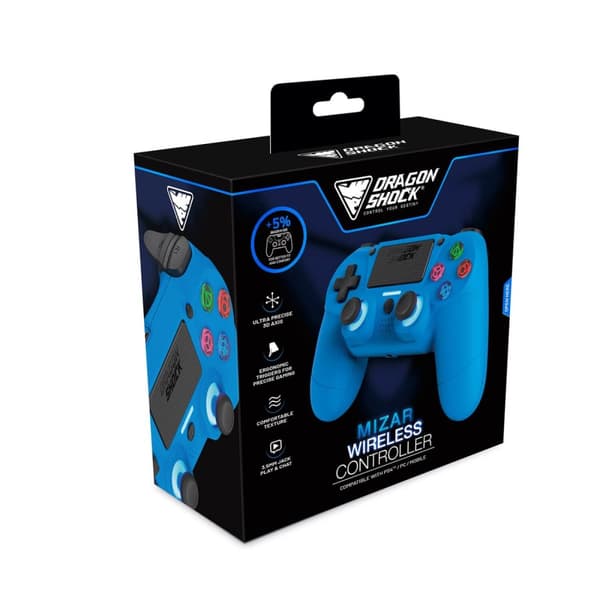 DragonShock Controller Mizar Wireless BT for PS4 Blue