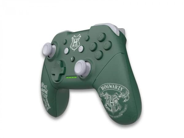Trade Invaders Harry Potter trådlös handkontroll grön för Switch med 1M kabel - Slytherin
