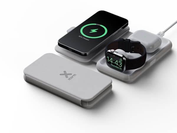 Xtorm Vikbar trådlös reseladdare 3in1 - 15W