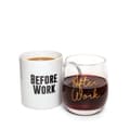 Miniatyrbild 2 av 2: ThumbsUp Before Work, After Work Mug & Wine Mug & Glass Set