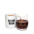 Miniatyrbild 1 av 2: ThumbsUp Before Work, After Work Mug & Wine Mug & Glass Set