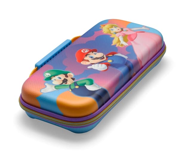 PowerA NSCS0302-01, Kova kotelo, Nintendo, Monivärinen, Naamio, Kumi, Nintendo Switch, Nintendo Switch Lite, Nintendo Switch OLED, Vetoketju, Vetoket