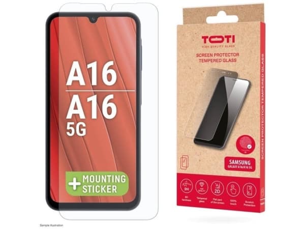 TEMPERED glass 2D screen protector for Samsung Galaxy A26/A16, Transparent
