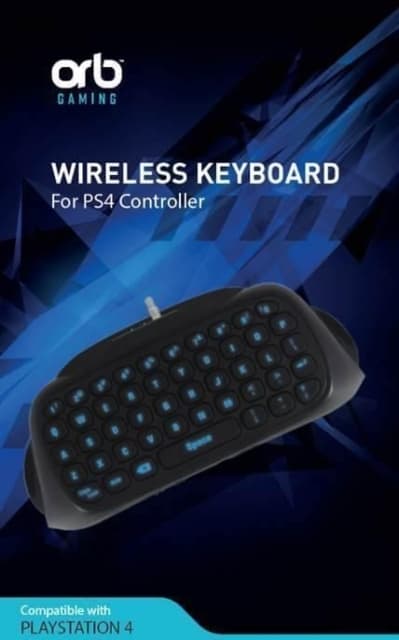 ORB Playstation 4 -ohjaimen näppäimistö Blue Blacklit (sininen)