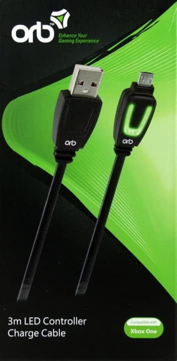 ORB Xbox One - LED-ohjaimen latauskaapeli 3m (ORB)