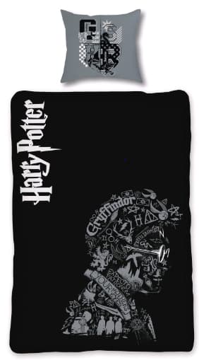 Harry Potter Sengetøy - Voksenstørrelse 140 x 200 cm - Glow in The Dark - Harry Potter (HP032-CS)
