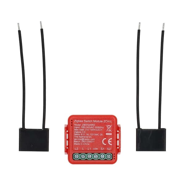 Nedis SmartLife Afbryder | Zigbee 3.0 | 2x100 W | Terminalforbindelse | App tilgængelig til: Android™ / IOS