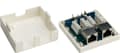 Miniatyrbillede 4 af 4: Goobay 2-port RJ45-kopplingsdosa, CAT 6, STP, vit skärmad