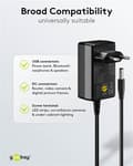 Miniatyrbilde 8 av 8: Goobay Universell strømforsyning 3 V - 12 V, maks. 3,6 W inkl. 11 adaptere: 7 DC-adaptere pluss USB-C™, USB-A, USB Mini-B, Micro-USB og rekkeklemme