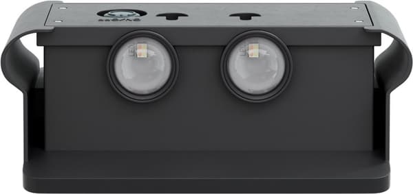 Goobay LED-vägglampa med solcell Quadros, svart 50 lm, 3 lägen varmvit till kallvit (3000, 4200, 6500 K), för indirekt utomhusbelysning