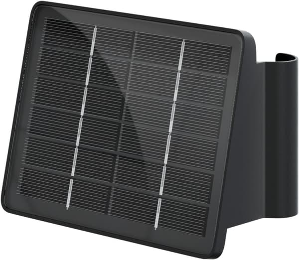 Goobay LED-vägglampa med solcell Quadros, svart 50 lm, 3 lägen varmvit till kallvit (3000, 4200, 6500 K), för indirekt utomhusbelysning