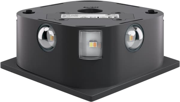 Goobay LED-vegglampe med solcelle Romb, svart 30 lm, 3 moduser varmhvit til kaldhvit (3000, 4200, 6500 K), for indirekte utendørsbelysning