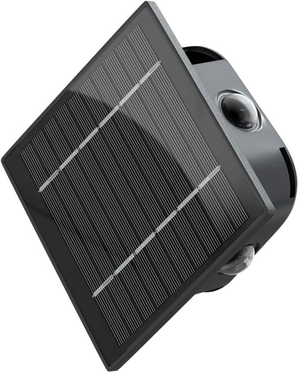 Goobay LED-vegglampe med solcelle Romb, svart 30 lm, 3 moduser varmhvit til kaldhvit (3000, 4200, 6500 K), for indirekte utendørsbelysning