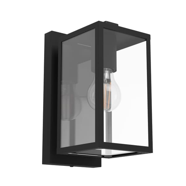 Eglo BUDRONE OUTDOOR WALL - sort/klar Sort, Transparent